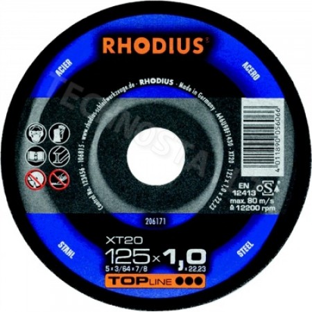 Rhodius XT20 pjovimo diskas metalui ø 1,0–1,9 mm | Technosta - tvirtinimo detalės