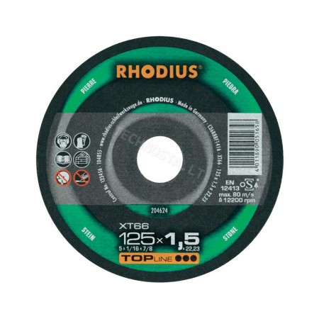 Rhodius XT66 pjovimo diskas betonui ø 1,5–1,9 mm | Tvirtinimo detalės Rhodius XT66 pjovimo diskas betonui ø 1,5–1,9 mm | Technosta - tvirtinimo detalės