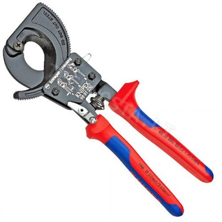 Knipex kabelio kirpimo replės 95 36 250 | Tvirtinimo detalės Knipex kabelio kirpimo replės 95 36 250 | Technosta - tvirtinimo detalės
