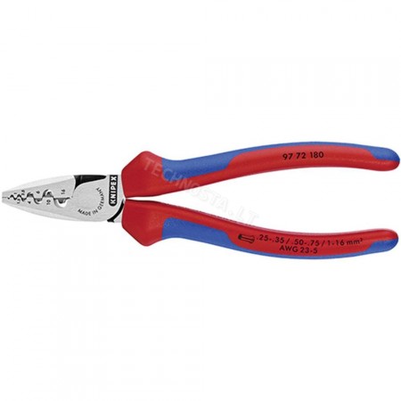 9 griovelių Knipex kabelio užspaudimo replės 97 72 180 | Tvirtinimo detalės 9 griovelių Knipex kabelio užspaudimo replės 97 72 180 | Technosta - tvirtinimo detalės